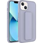 Case 4U iPhone 14 ile uyumlu Kılıf Stand Olabilen Mat Yüzey Kaliteli TPU Silikon Qstand Arka Kapak Gri HBCV00002XNFWL