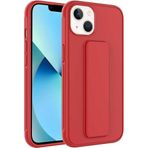 Case 4U iPhone 14 ile uyumlu Kılıf Stand Olabilen Mat Yüzey Kaliteli TPU Silikon Qstand Arka Kapak Kırmızı HBCV00002XNFYW