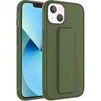 Case 4U iPhone 14 ile uyumlu Kılıf Stand Olabilen Mat Yüzey Kaliteli TPU Silikon Qstand Arka Kapak Koyu Yeşil HBCV00002XNFYX