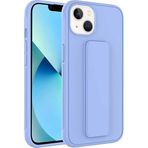 Case 4U iPhone 14 ile uyumlu Plus Kılıf Stand Olabilen Mat Yüzey Kaliteli TPU Silikon Qstand Arka Kapak Lila HBCV00002XNFWS