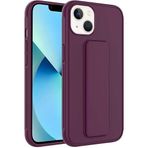 Case 4U iPhone 14 ile uyumlu Plus Kılıf Stand Olabilen Mat Yüzey Kaliteli TPU Silikon Qstand Arka Kapak Mürdüm HBCV00002XNFZ2