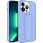 Case 4U iPhone 14 ile uyumlu Pro Max Kılıf Stand Olabilen Mat Yüzey Kaliteli TPU Silikon Qstand Arka Kapak Lila HBCV00002XNFX1