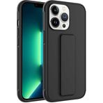 Case 4U iPhone 14 ile uyumlu Pro Max Kılıf Stand Olabilen Mat Yüzey Kaliteli TPU Silikon Qstand Arka Kapak Siyah HBCV00002XNFZC