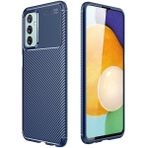 Case 4U M23 Uyumlu Kılıf Rugged Armor Karbon Desenli Lüx Negro Silikon Arka KapakLacivert - Galaxy M23