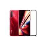 Case 4U Oppo Realme 6i Tam Kaplayan Tamperli Cam Ekran Koruyucu Curved Kırılmaz Kenar - Siyah