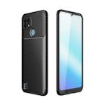 Case 4U Realme C21 Kılıf Rugged Armor Karbon Desenli Lüx Negro Silikon Arka Kapak Siyah