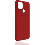 Case 4U Realme C25Y ile uyumlu Kılıf Mat Renkli Yumuşak Kalın Sağlam Silikon Kılıf Biye Kırmızı HBCV00002XNG0X