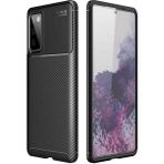 Case 4U S20 FE Uyumlu Kılıf Rugged Armor Karbon Desenli Lüx Negro Silikon Arka Kapak Siyah - Galaxy S20 FE