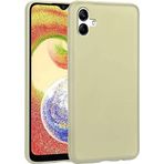 Case 4U Samsung Galaxy A04 Uyumlu Kılıf Klasik Mat Renkli Yumuşak Premier Silikon Altın