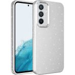 Case 4U Samsung Galaxy A14 Kılıf Kamera Korumalı Simli Lüks Koton Kapak Gri