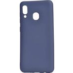 Case 4U Samsung Galaxy A20 - A30 Kılıf Klasik Mat Renkli Yumuşak Premier Silikon Lacivert
