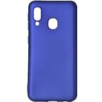 Case 4U Samsung Galaxy A20E Kılıf Klasik Mat Renkli Yumuşak Premier Silikon Saks Mavi