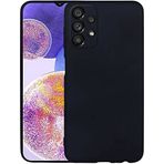 Case 4U Samsung Galaxy A23 Uyumlu Kılıf Klasik Mat Renkli Yumuşak Premier Silikon Siyah