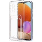 Case 4U Samsung Galaxy A33 5g Uyumlu Kılıf Kartlıklı Setra Clear Silikon Kapak Şeffaf
