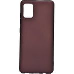 Case 4U Samsung Galaxy A71 Kılıf Klasik Mat Renkli Yumuşak Premier Silikon Mürdüm
