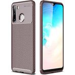 Case 4U Samsung Galaxy ile uyumlu A21 Kılıf Rugged Armor Karbon Uzun Ömürlü Negro Kılıf Kahverengi HBCV000008FLPW