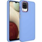 Case 4U Samsung Galaxy ile uyumlu A22 4g / M22 / M32 Uyumlu Kılıf Metal Çerçeve Hassas Butonlu Renkli Içi Kadife Lansman Kılıfı Luna Kapak Lila HBCV00003HQ4YI