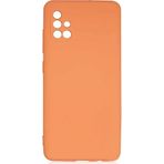 Case 4U Samsung Galaxy ile uyumlu A51 Kılıf Kamera Korumalı Içi Kadife Logosuz Mara Lansman Silinebilir Kılıf Turuncu HBCV00000FK8MI