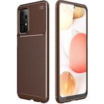 Case 4U Samsung Galaxy ile uyumlu A52 Kılıf Rugged Armor Karbon Uzun Ömürlü Negro Kılıf Kahverengi HBCV000004TXZF