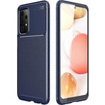 Case 4U Samsung Galaxy ile uyumlu A52 Kılıf Rugged Armor Karbon Uzun Ömürlü Negro Kılıf Lacivert HBCV000004TXZE