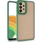 Case 4U Samsung Galaxy ile uyumlu A52 Uyumlu Kılıf Kamera Çıkıntılı Arkası Kristal Şeffaf Hassas Tuşlu Renkli Kenarlı Flora Kapak Yeşil HBCV00002E6MSG