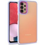 Case 4U Samsung Galaxy ile uyumlu A53 5G Uyumlu Kılıf Kamera Çıkıntılı Arkası Kristal Şeffaf Hassas Tuşlu Renkli Kenarlı Flora Kapak Lila HBCV00002E6LQS