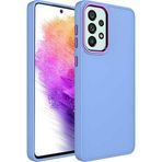 Case 4U Samsung Galaxy ile uyumlu A53 5g Uyumlu Kılıf Metal Çerçeve Hassas Butonlu Renkli Içi Kadife Lansman Kılıfı Luna Kapak Lila HBCV00003HQ9LL