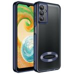 Case 4U Samsung Galaxy ile uyumlu A54 Kılıf Kamera Lens Korumalı Şeffaf Renkli Logo Gösteren Parlak Omega Kapak Lila HBCV00004G9Y4E