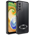 Case 4U Samsung Galaxy ile uyumlu A54 Kılıf Kamera Lens Korumalı Şeffaf Renkli Logo Gösteren Parlak Omega Kapak Siyah HBCV00004G9YLQ