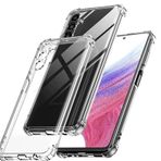 Case 4U Samsung Galaxy ile uyumlu A54 Uyumlu Kılıf Kamera Korumalı Darbe Emici Anti Shock Silikon Arka Kapak Şeffaf HBCV00004CADCK