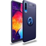 Case 4U Samsung Galaxy ile uyumlu A70 Uyumlu Kılıf Autofocus Shockprof Ravel Yüzüklü Standlı Slikon Kapak Lacivert HBV00000JCSB3
