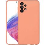 Case 4U Samsung Galaxy ile uyumlu A73 Uyumlu Kılıf Kamera Korumalı Içi Kadife Logosuz Mara Lansman Silinebilir Kılıf Açık Turuncu HBCV00002E6NIY