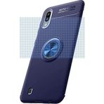 Case 4U Samsung Galaxy ile uyumlu M10 Kılıf Autofocus Shockprof Ravel Yüzüklü Standlı Slikon Kapak Lacivert HBV00000IWYCS