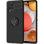 Case 4U Samsung Galaxy ile uyumlu M12 Uyumlu Kılıf Autofocus Shockprof Ravel Yüzüklü Standlı Slikon Kapak Siyah HBCV00000HZP5U