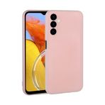 Case 4U Samsung Galaxy ile uyumlu M14 Kılıf Kamera Korumalı Premier Silikon Lüks Ince Mat Renkli Yumuşak Silikon Kapak Rose Gold HBCV00004G9YOJ