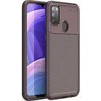 Case 4U Samsung Galaxy ile uyumlu M30S Kılıf Rugged Armor Karbon Uzun Ömürlü Negro Kılıf Kahverengi HBV00000OTJKN