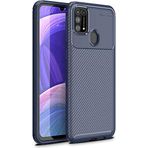 Case 4U Samsung Galaxy ile uyumlu M31 Kılıf Rugged Armor Karbon Uzun Ömürlü Negro Kılıf Lacivert HBCV000008FLV3