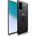 Case 4U Samsung Galaxy ile uyumlu M31S Uyumlu Kılıf Autofocus Shockprof Ravel Yüzüklü Standlı Slikon Kapak Siyah HBV000011HNQ8
