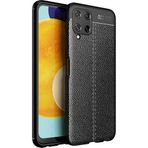 Case 4U Samsung Galaxy ile uyumlu M32 Kılıf Kamera Korumalı Deri Görünüm Darbeye Dayanıklı Niss Kapak Siyah HBCV00000TXO43