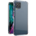 Case 4U Samsung Galaxy ile uyumlu M33 Kılıf Darbe Emici Köşe Korumalı Anti Shock Şeffaf Silikon Şeffaf HBCV000025UJ8C