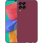 Case 4U Samsung Galaxy ile uyumlu M33 Uyumlu Kılıf Yumuşak Dokulu Kamera Korumalı Ince Mat Renkli Lüks Premier Silikon Kapak Mürdüm HBCV00002LIQZR