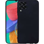 Case 4U Samsung Galaxy ile uyumlu M33 Uyumlu Kılıf Yumuşak Dokulu Kamera Korumalı Ince Mat Renkli Lüks Premier Silikon Kapak Siyah HBCV00002LIR4Y