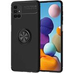 Case 4U Samsung Galaxy ile uyumlu M51 Kılıf Autofocus Shockprof Ravel Yüzüklü Standlı Slikon Kapak Siyah HBV000013NMA0