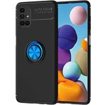 Case 4U Samsung Galaxy ile uyumlu M51 Kılıf Autofocus Shockprof Ravel Yüzüklü Standlı Slikon Kapak Siyah - Mavi HBCV000006BL7Q