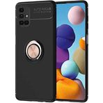 Case 4U Samsung Galaxy ile uyumlu M51 Kılıf Autofocus Shockprof Ravel Yüzüklü Standlı Slikon Kapak Siyah - Rose Gold HBCV000006BL7P