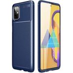 Case 4U Samsung Galaxy ile uyumlu M51 Kılıf Rugged Armor Karbon Uzun Ömürlü Negro Kılıf Lacivert HBCV000006E4RX