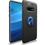 Case 4U Samsung Galaxy ile uyumlu S10e Kılıf Autofocus Shockprof Ravel Yüzüklü Standlı Slikon Kapak Siyah - Mavi HBV00000IFSL6