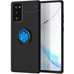 Case 4U Samsung Galaxy ile uyumlu S20 FE Kılıf Autofocus Shockprof Ravel Yüzüklü Standlı Slikon Kapak Siyah - Mavi HBCV00000AS7TY