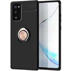 Case 4U Samsung Galaxy ile uyumlu S20 FE Kılıf Autofocus Shockprof Ravel Yüzüklü Standlı Slikon Kapak Siyah-Rose Gold HBCV00000AS7TV