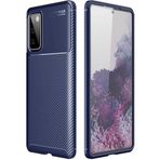 Case 4U Samsung Galaxy ile uyumlu S20 FE Kılıf Rugged Armor Karbon Uzun Ömürlü Negro Kılıf Lacivert HBCV000008FLL1